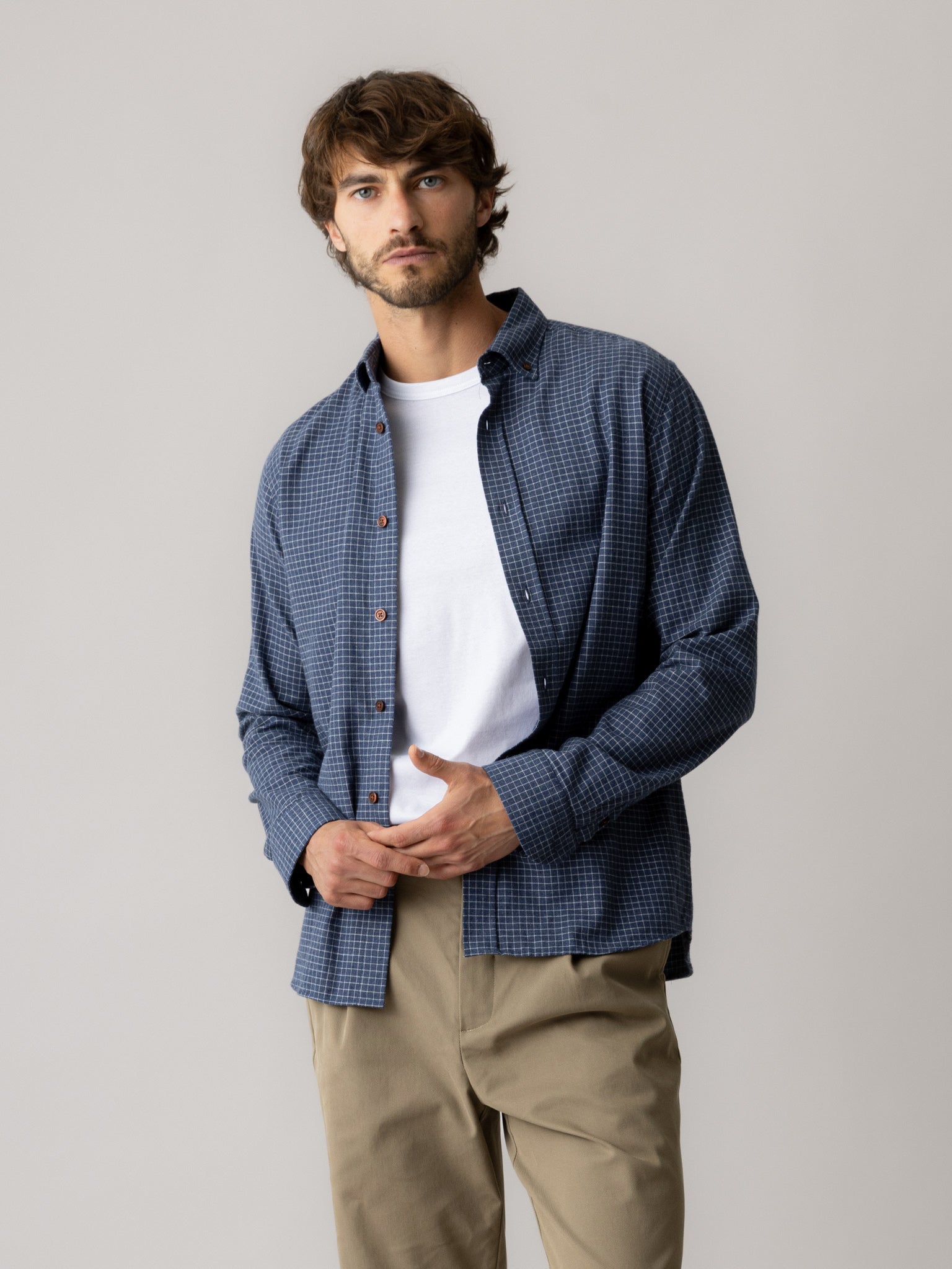 Modelshot / Navy Check / Detail